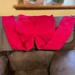 Pink skinny jeans